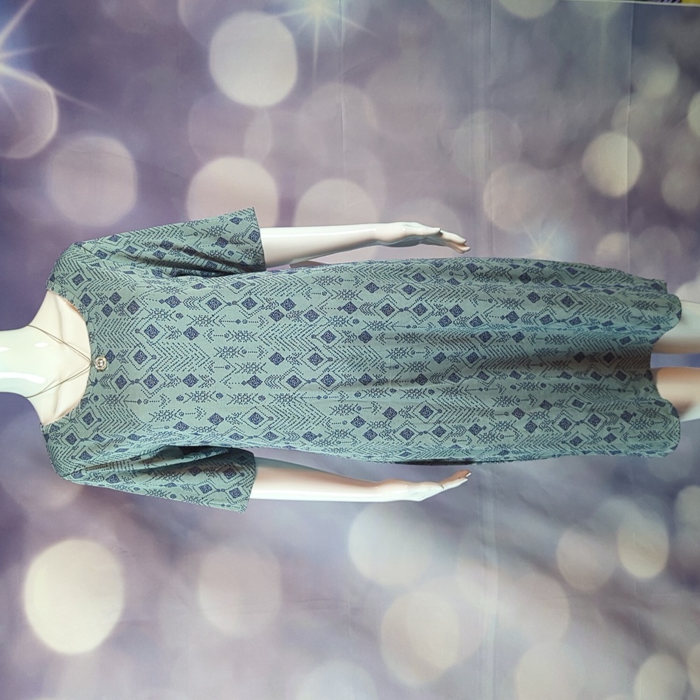 NWT sz 2XL LULAROE SEASIDE BLUE SOFT JULIA DRESS